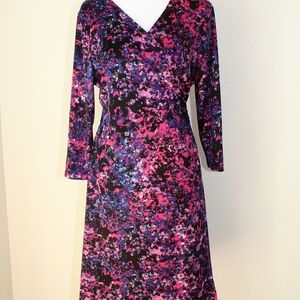 LuLaRoe Vibrant Watercolor Long Sleeve Dress